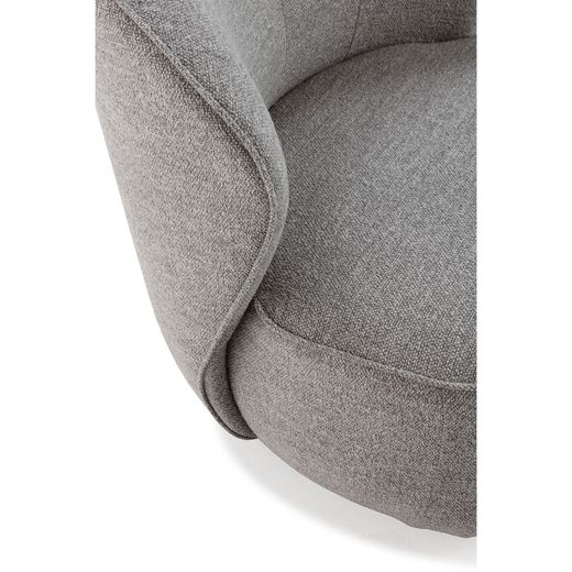 Fabric armchair in grey, 76 x 81 x 1 cm | Edna