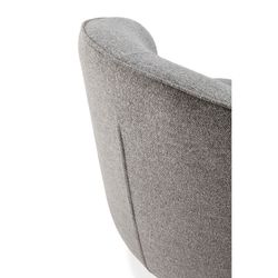 Fabric armchair in grey, 76 x 81 x 1 cm | Edna