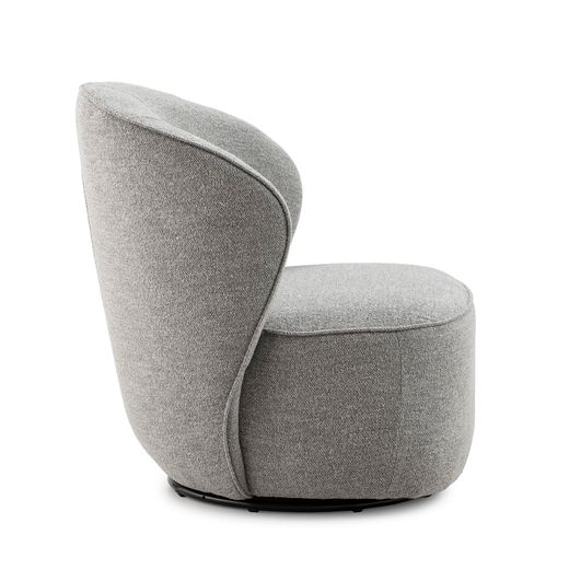 Fabric armchair in grey, 76 x 81 x 1 cm | Edna