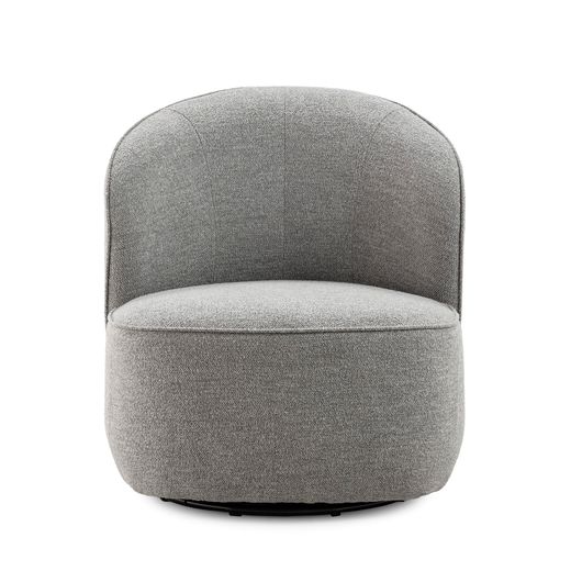Fabric armchair in grey, 76 x 81 x 1 cm | Edna