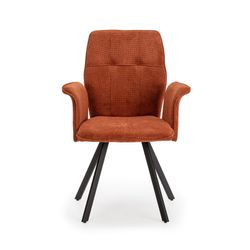 Brown fabric armchair, 62 x 60 x 89 cm | Mery