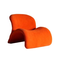 Sillón de tejido en naranja, 76 x 85 x 70 cm | Vianne