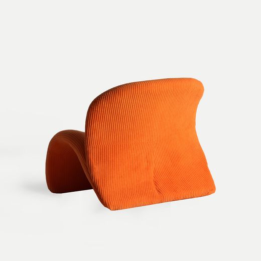Sillón de tejido en naranja, 76 x 85 x 70 cm | Vianne