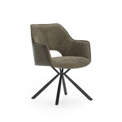 Green fabric armchair, 60 x 62 x 80.5 cm | Mariel