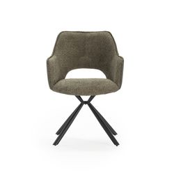 Green fabric armchair, 60 x 62 x 80.5 cm | Mariel