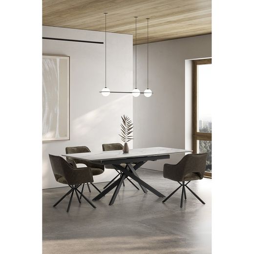 Green fabric armchair, 60 x 62 x 80.5 cm | Mariel