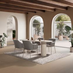 Fauteuil en tissu et métal couleur moka et crème, 61 x 64 x 84 cm | Suma