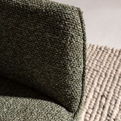 Fabric and metal armchair in green and black, 62 x 64 x 84 cm | Suma