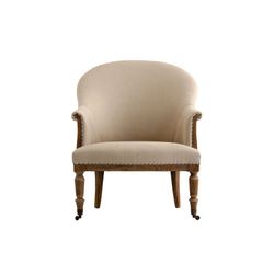 Beige tyg fåtölj