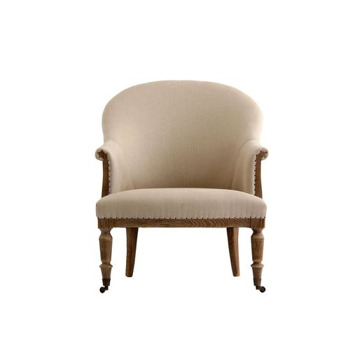 Beige tyg fåtölj