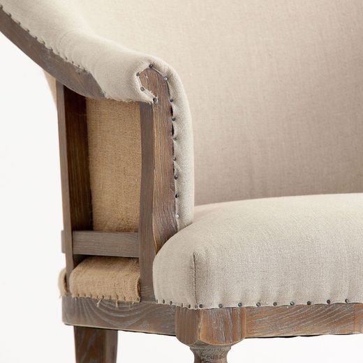 Beige tyg fåtölj