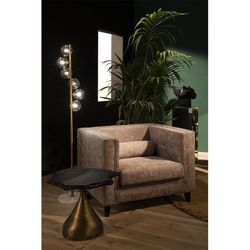 Grå tygfåtölj, 102 x 95 x 70 cm