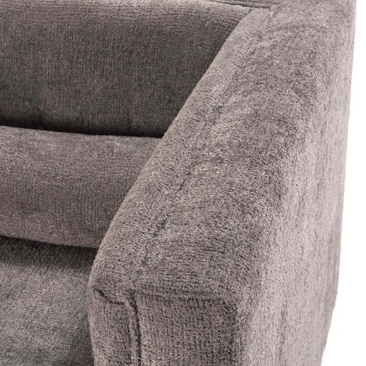 Grå tygfåtölj, 102 x 95 x 70 cm