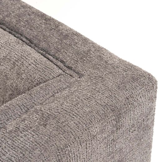 Grå tygfåtölj, 102 x 95 x 70 cm