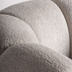 Sillón de terciopelo en blanco, 95 x 84 x 68 cm | Elise