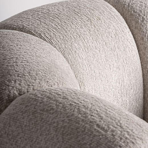 Sillón de terciopelo en blanco, 95 x 84 x 68 cm | Elise