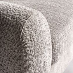 Sillón de terciopelo en blanco, 95 x 84 x 68 cm | Elise