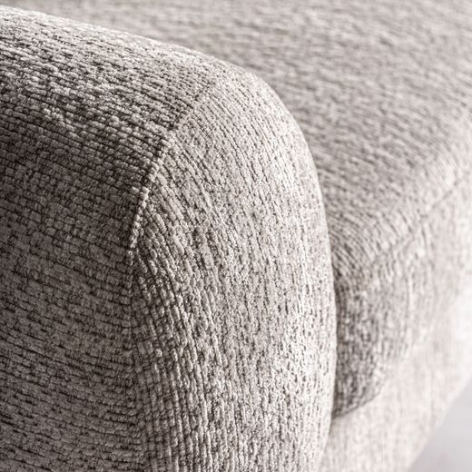 Sillón de terciopelo en blanco, 95 x 84 x 68 cm | Elise