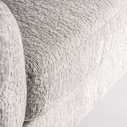 Sillón de terciopelo en blanco, 95 x 84 x 68 cm | Elise