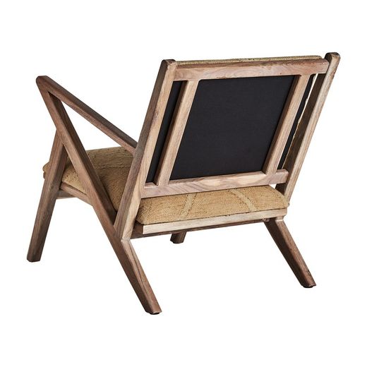 Elgin jute armchair in brown, 62 x 77 x 73 cm