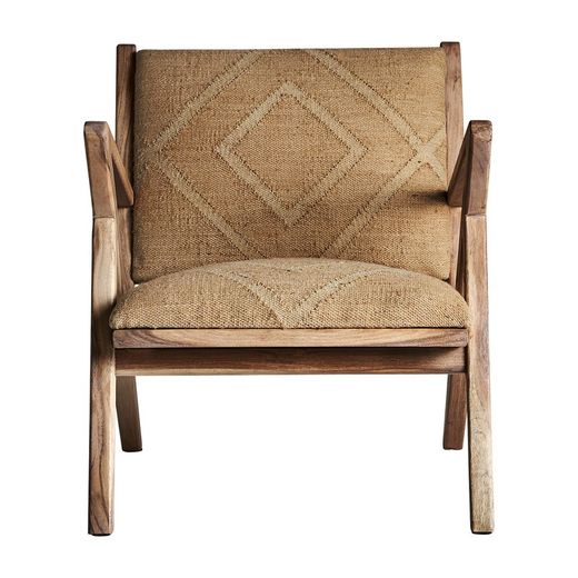 Elgin jute armchair in brown, 62 x 77 x 73 cm