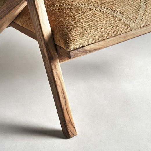 Elgin jute armchair in brown, 62 x 77 x 73 cm