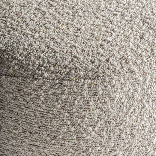 Drehstuhl in Bouclé-Stoff weiß, 73 x 71 x 72 cm | Vayres