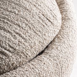 Sillón giratorio de tejido en beige, 120 x 106 x 76 cm | Nuba
