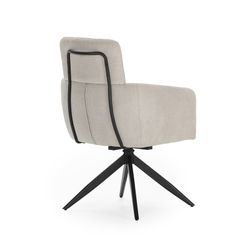 Grey fabric swivel chair, 57.5 x 63 x 92.5 cm | Aixa