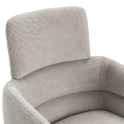 Grey fabric swivel chair, 57.5 x 63 x 92.5 cm | Aixa