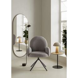 Fotel obrotowy w szarej tkaninie, 62 x 60 x 90 cm | Dario