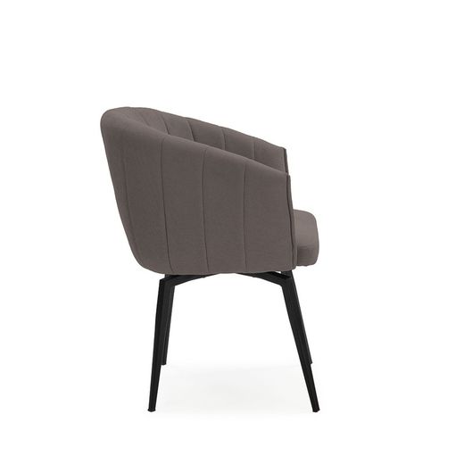 Krzesło obrotowe w ciemnoszarej tkaninie, 60 x 60 x 81 cm | Enka