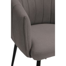 Krzesło obrotowe w ciemnoszarej tkaninie, 60 x 60 x 81 cm | Enka