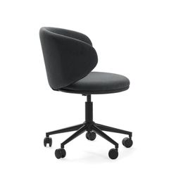 Chaise pivotante en tissu gris foncé, 60 x 60,5 x 83 cm | Se précipiter