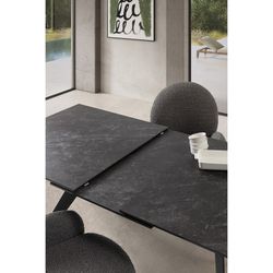 Krzesło obrotowe w ciemnoszarej tkaninie, 62 x 60 x 90 cm | Dario