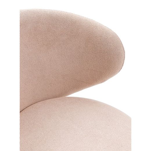 Chaise pivotante en tissu rose, 60 x 60,5 x 83 cm | Se précipiter
