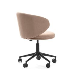 Chaise pivotante en tissu rose, 60 x 60,5 x 83 cm | Se précipiter