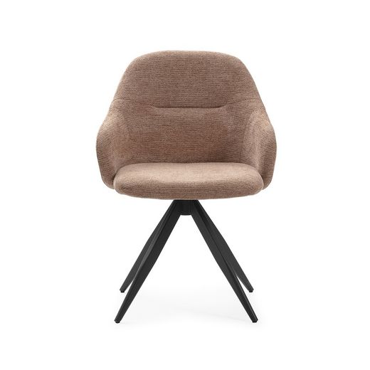 Krzesło obrotowe z tkaniny łososiowej, 56,5 x 61 x 84 cm | Tamara