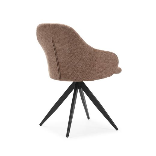 Krzesło obrotowe z tkaniny łososiowej, 56,5 x 61 x 84 cm | Tamara