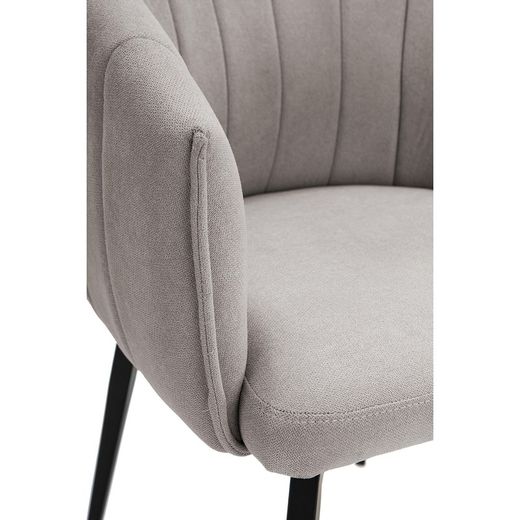 Krzesło obrotowe w tkaninie w kolorze szarym, 60 x 60 x 81 cm | Enka