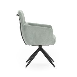 Turquoise fabric swivel chair, 57.5 x 63 x 92.5 cm | Aixa