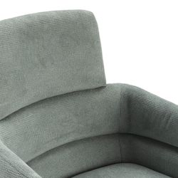 Turquoise fabric swivel chair, 57.5 x 63 x 92.5 cm | Aixa