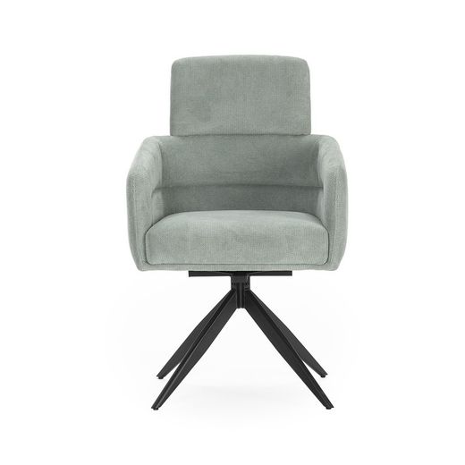 Turquoise fabric swivel chair, 57.5 x 63 x 92.5 cm | Aixa