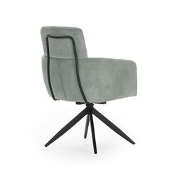 Turquoise fabric swivel chair, 57.5 x 63 x 92.5 cm | Aixa