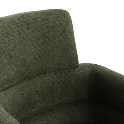Green fabric swivel chair, 57.5 x 63 x 92.5 cm | Aixa