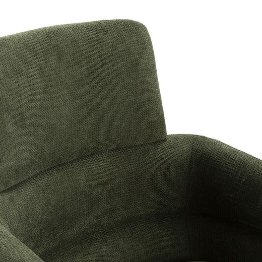 Green fabric swivel chair, 57.5 x 63 x 92.5 cm | Aixa