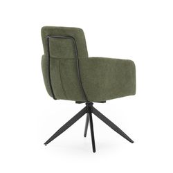 Green fabric swivel chair, 57.5 x 63 x 92.5 cm | Aixa