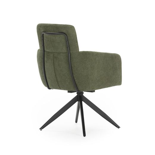 Green fabric swivel chair, 57.5 x 63 x 92.5 cm | Aixa