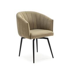 Fotel obrotowy z zielonej tkaniny, 60 x 60 x 81 cm | Enka