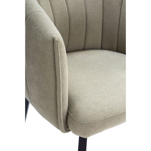 Fotel obrotowy z zielonej tkaniny, 60 x 60 x 81 cm | Enka